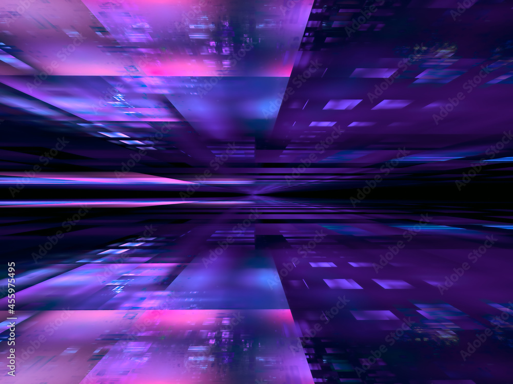 Fototapeta premium Simple technology style background with perspective effect - 3d illustration