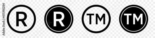 Set of registered trademark symbols in black photo