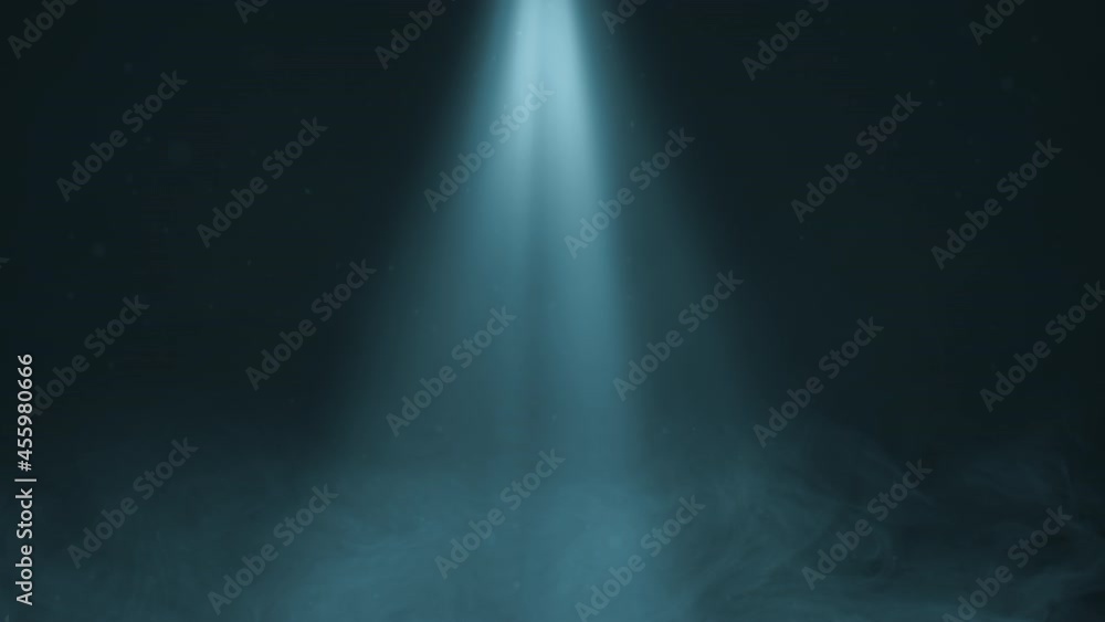 Cyan light through smoke and particles. Cyan light through smoke and particles.