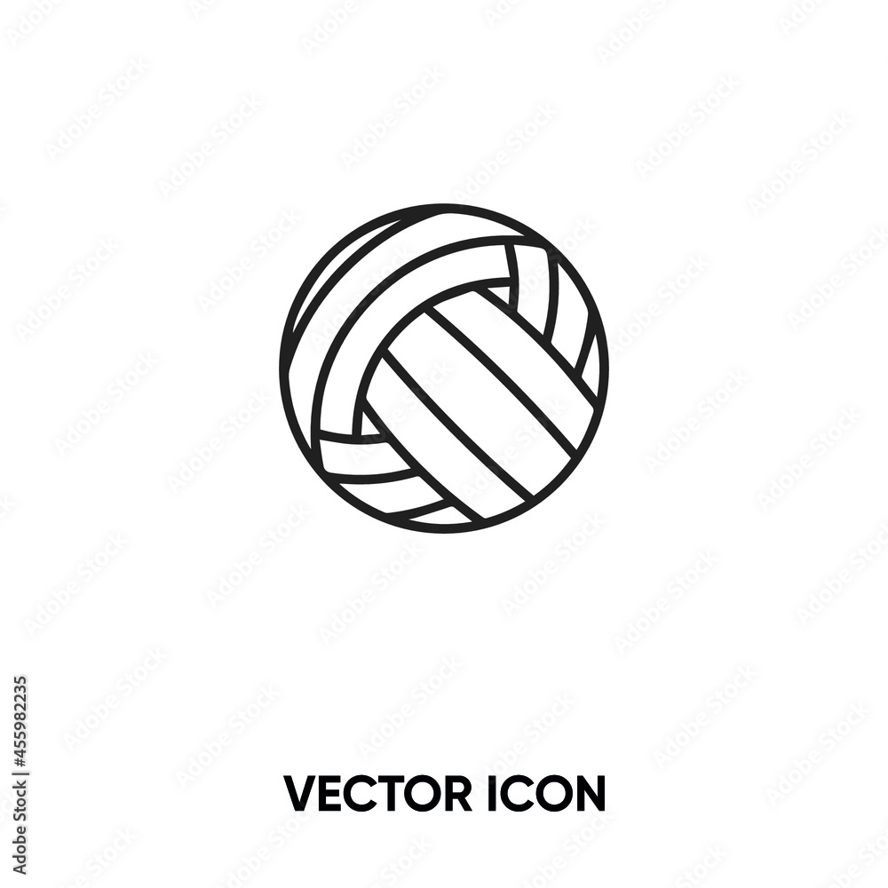 Volleyball vector icon. Modern, simple flat vector illustration for website or mobile app.Volleyball ball symbol, logo illustration. Pixel perfect vector graphics	