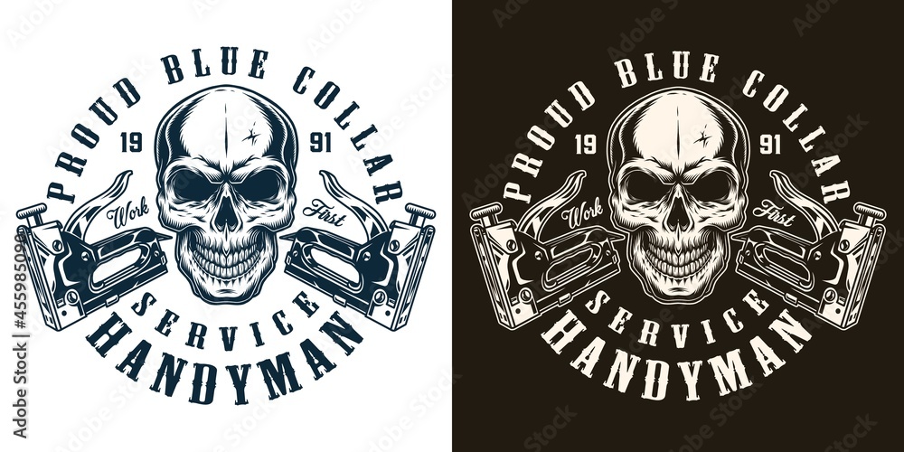 Handyman service monochrome label Handyman service monochrome label