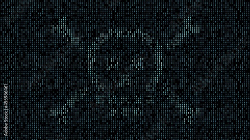 Digital piracy technology computer code. symbol pirate