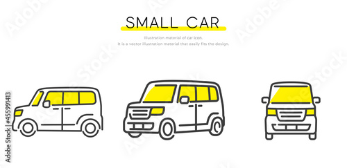 ベクターイラスト素材：軽自動車のアイコンセット
