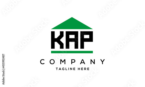 KAP three letter house for real estate logo design
