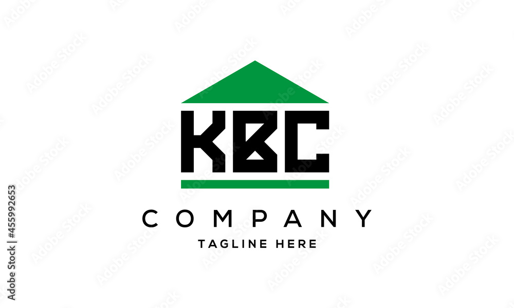 KBC three letter house for real estate logo design KBC three letter house for real estate logo design