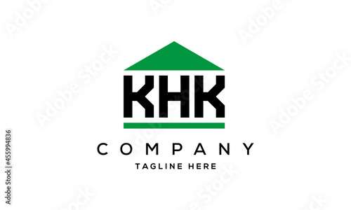 KHK three letter house for real estate logo design photo