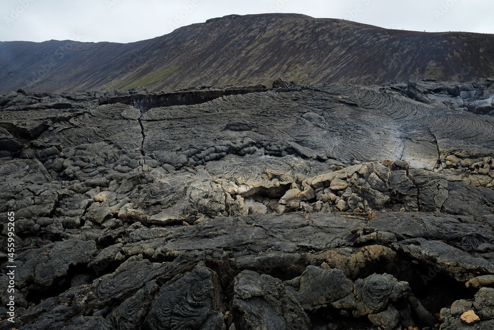 Lava field of Iceland's newest volcano, Geldingadalir