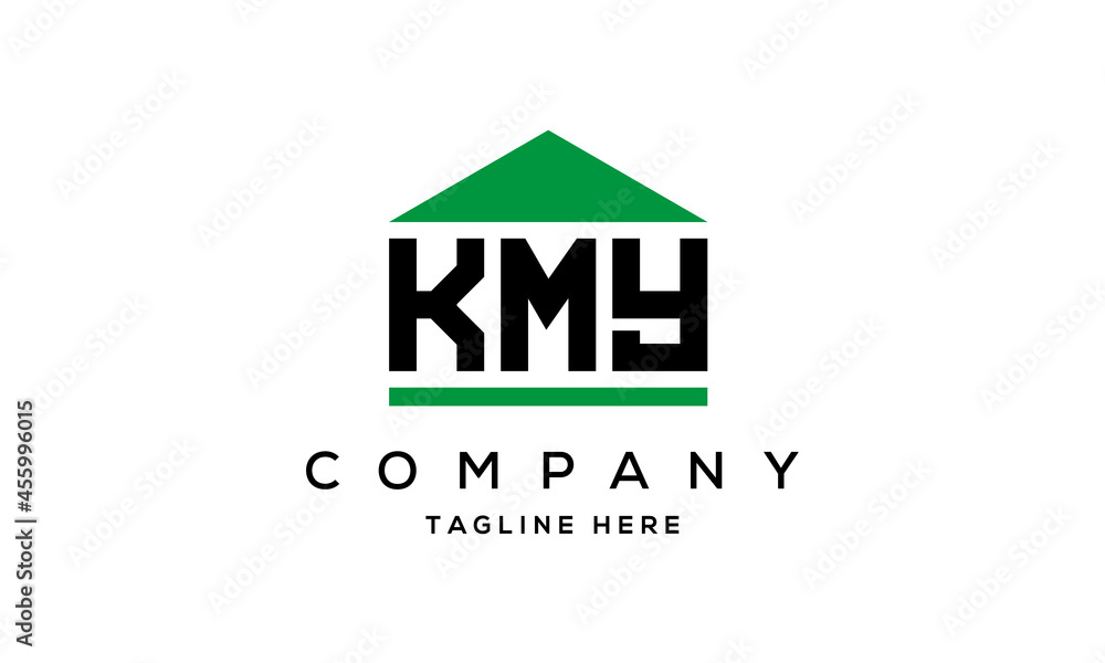 KMY three letter house for real estate logo design KMY three letter house for real estate logo design