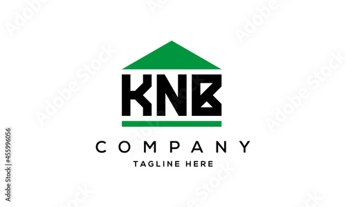 KNB three letter house for real estate logo design photo