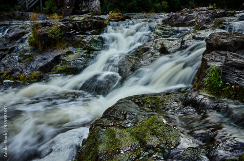 Waterfall in river