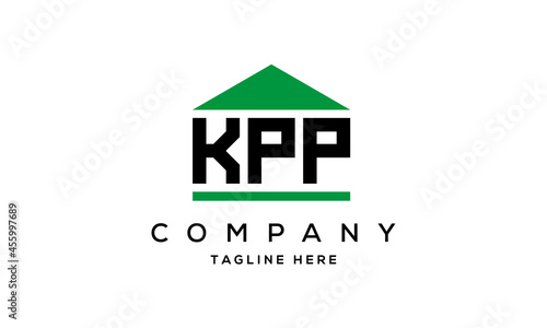 KPP three letter house for real estate logo design