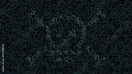 Digital piracy technology computer code internet hacking. symbol pirate