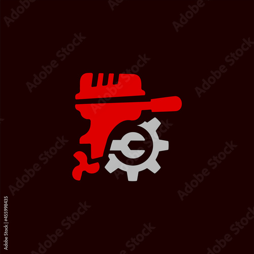 Outboard Boat Motor Abstract Mark Pictorial Emblem Logo Symbol Iconic Creative Modern Minimal Editable in Vector Format