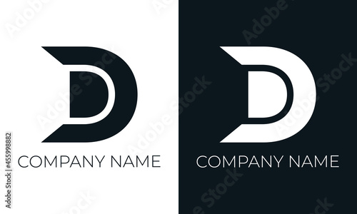 Initial letter d logo vector design template. Creative modern trendy d typography and black colors.