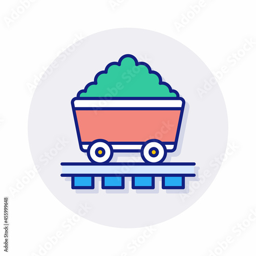 Coal Mining icon in vector. Logotype