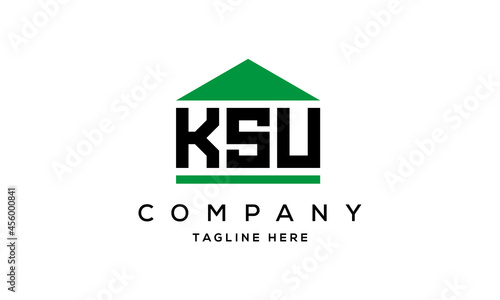 KSU three letter house for real estate logo design