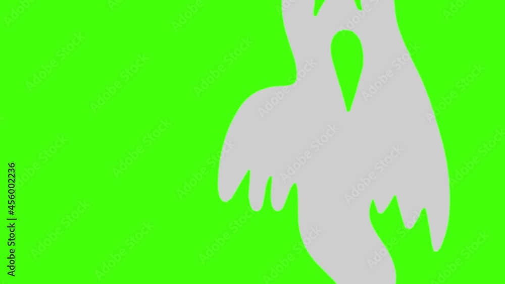 Ghost animation, flat design on green screen chroma key, halloween graphic element Ghost animation, flat design on green screen chroma key, halloween graphic element