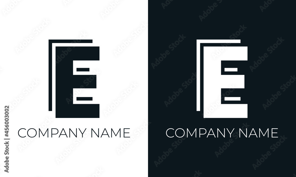 Obraz premium Initial letter e logo vector design template. Creative modern trendy e typography and black colors.