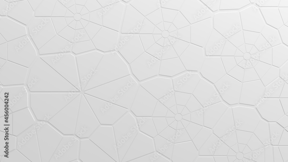 White minimal background circles and polyhedron lines. White minimal background circles and polyhedron lines.