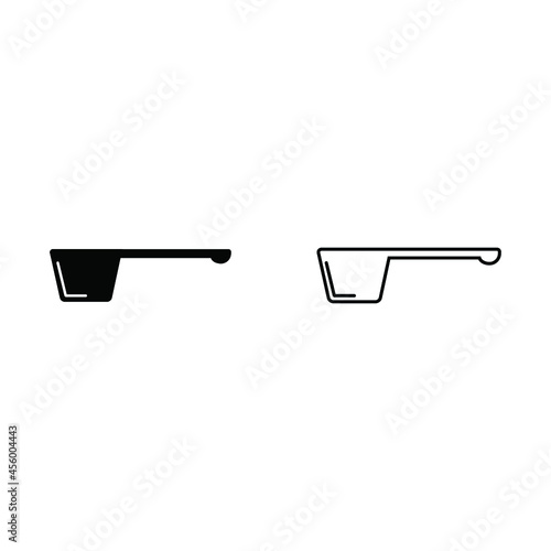 Scoop icon, illustration. Flat design style. scoop icon illustration isolated on white, scoop icon