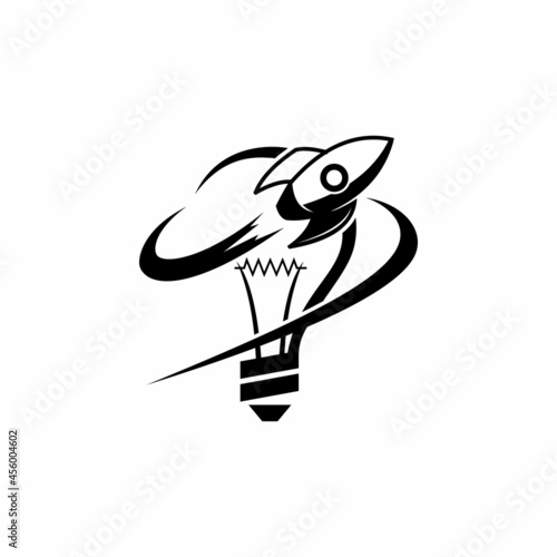 lamp, rocket, logo