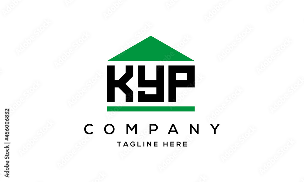 KYP three letter house for real estate logo design KYP three letter house for real estate logo design