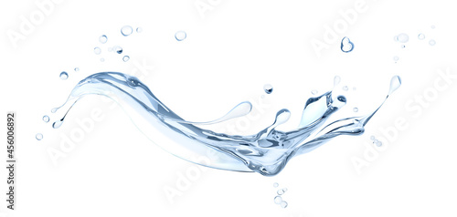 Splashing of water abstract background, 3d rendering