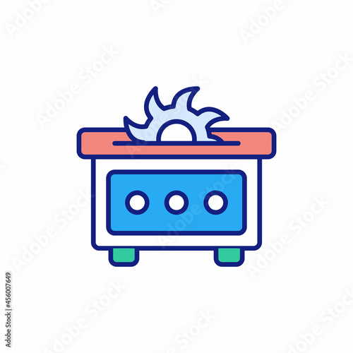 Saw Machine icon in vector. Logotype