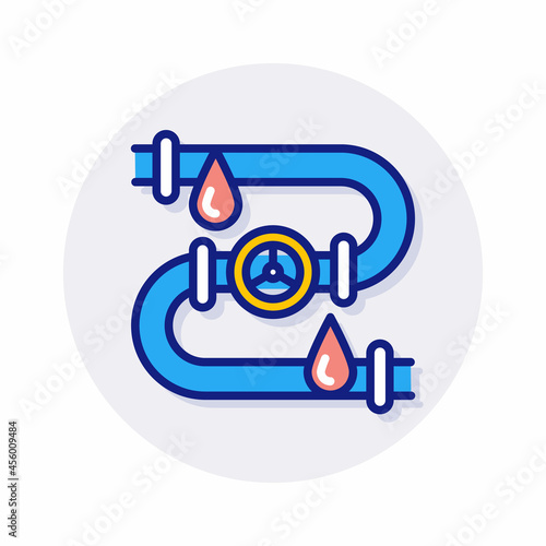 Fuel Pipeline icon in vector. Logotype