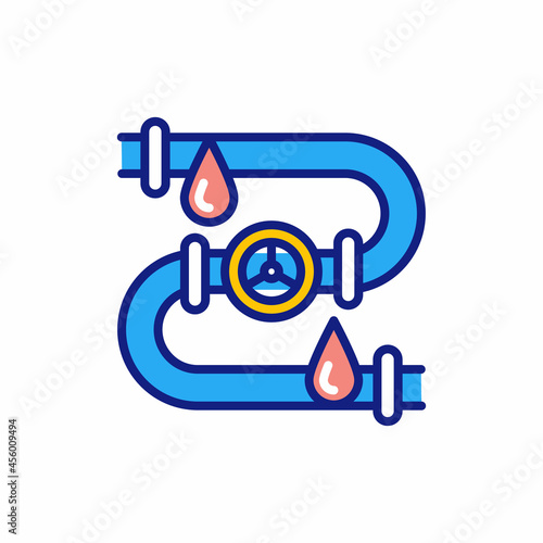 Fuel Pipeline icon in vector. Logotype