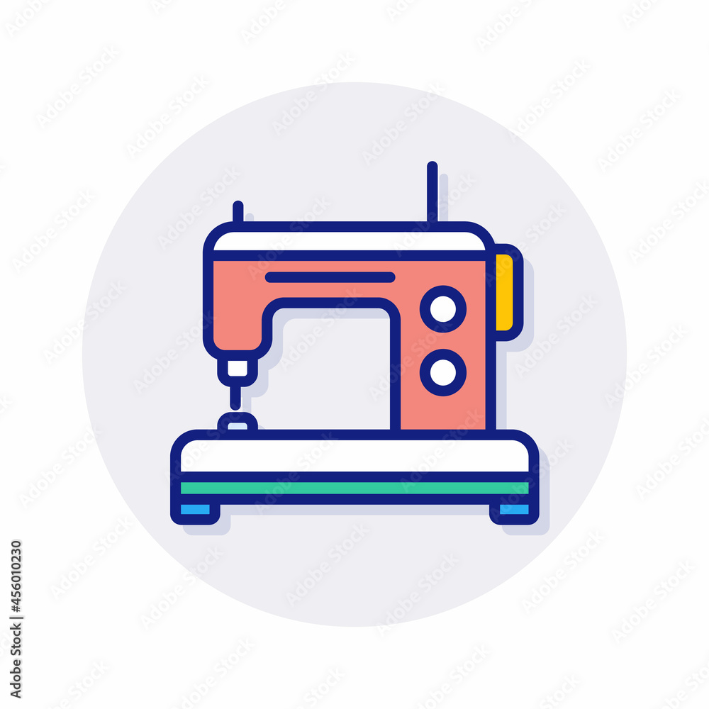 Sew Machine icon in vector. Logotype