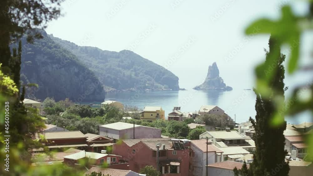 View over the ocean at Agios Gordios on corfu island in greece View over the ocean at Agios Gordios on corfu island in greece