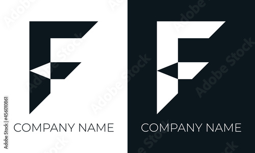 Initial letter f logo vector design template. Creative modern trendy f typography and black colors.