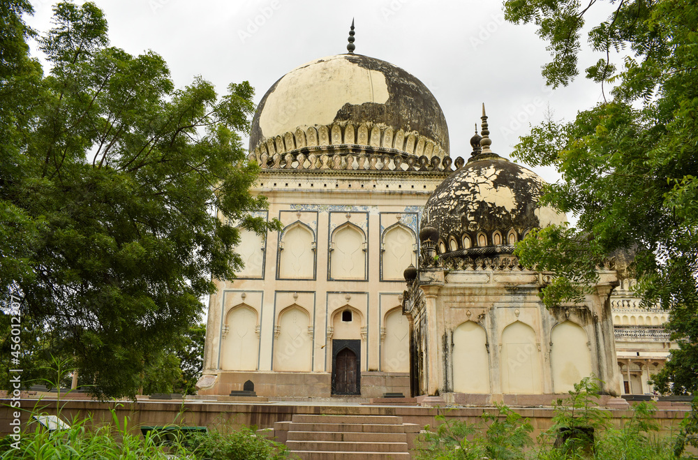Antique Islamic Architectural Art Seven Tombs Dome of Qutub Shahi Rulers of Hyderabad