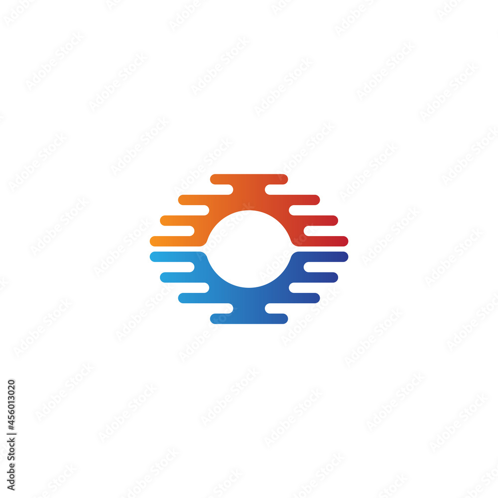 gradient circle sun beach silhouette symbol logo vector gradient circle sun beach silhouette symbol logo vector