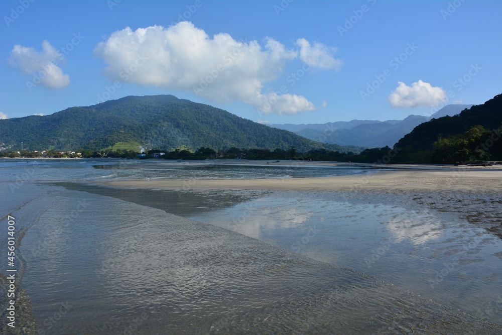 custom made wallpaper toronto digitalUbatuba beach, Barra Seca, sunny day and low tide. Brazil