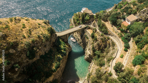 Wonderful view of Fiordo di Furore on the Amalfi Coast - Italy