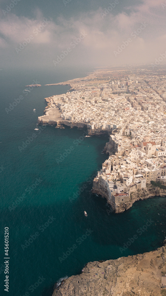 Aerial view of the old town of Polignano a Mare 3