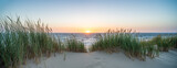 Beautiful sunset panorama at the dune beach