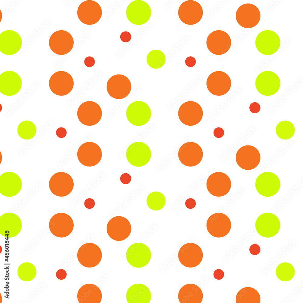 Abstract pattern circles orange and green. Against the background of belorma. In the style of the 60s and 70s. background with circles Abstract pattern circles orange and green. Against the background of belorma. In the style of the 60s and 70s. background with circles