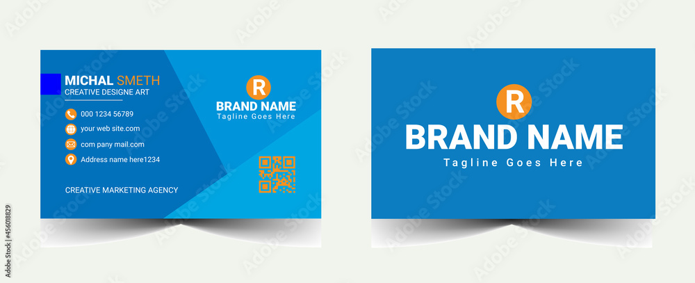 modern business card design with creative