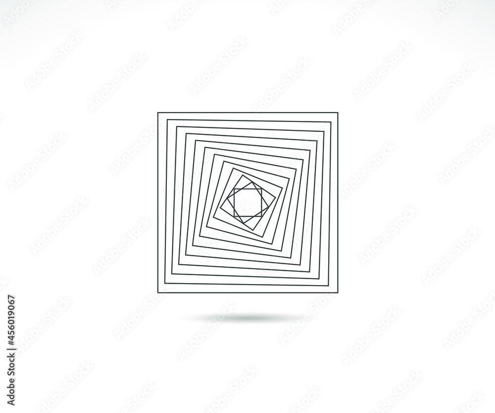 Geometric Square logo. Stroke square frame. Line icon, sign, symbol, Flat design, button, web, picture frame. vector - illustration eps 10. Geometric Square logo. Stroke square frame. Line icon, sign, symbol, Flat design, button, web, picture frame. vector - illustration eps 10.