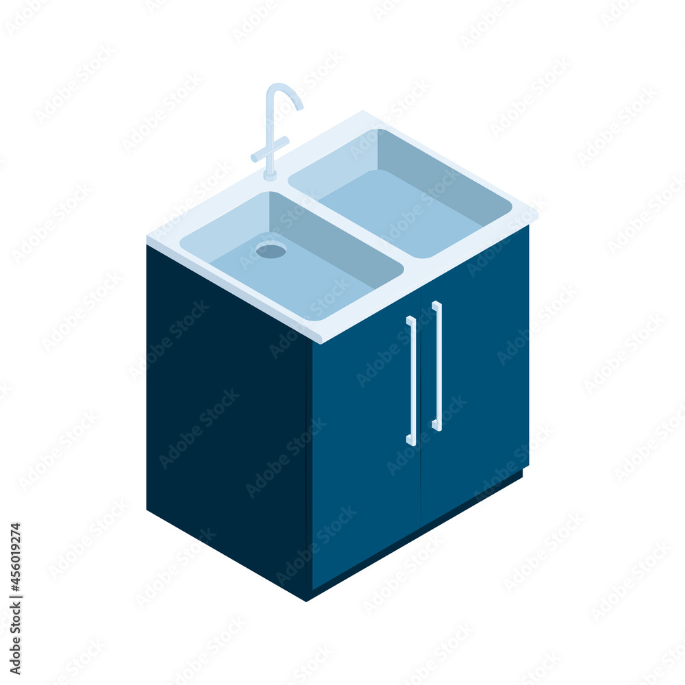 Sink Isometric Icon Sink Isometric Icon