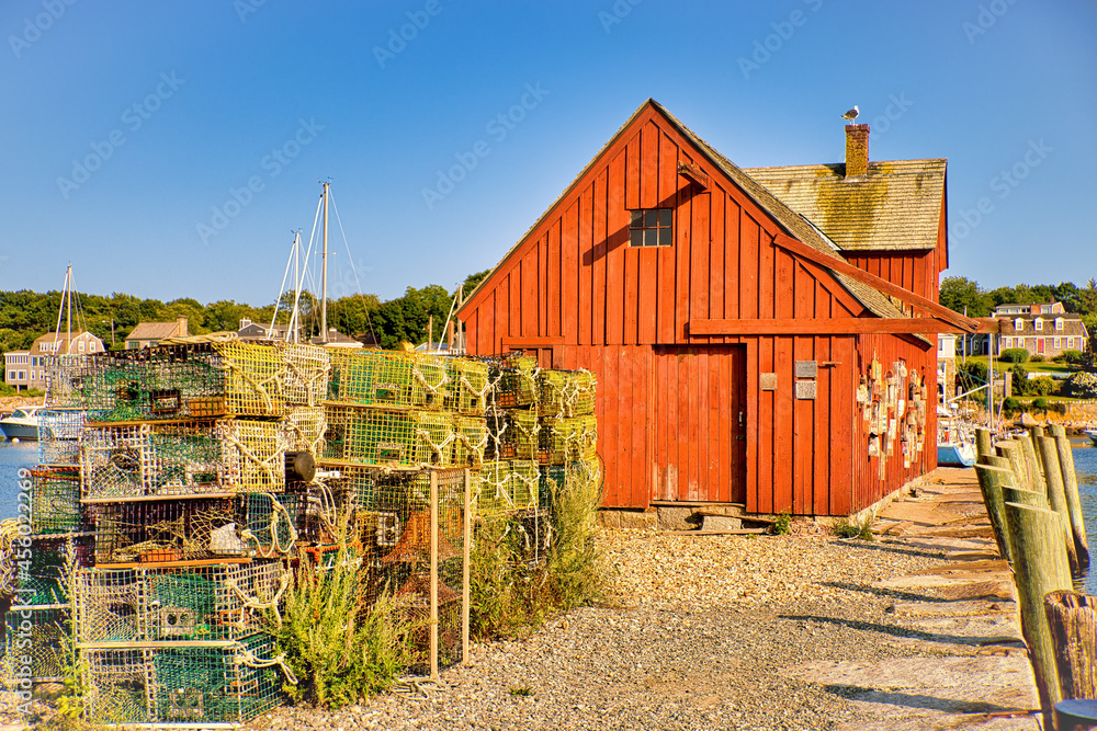 Fototapeta premium Crab cages at Motif Nr. 1 in Rockport, USA