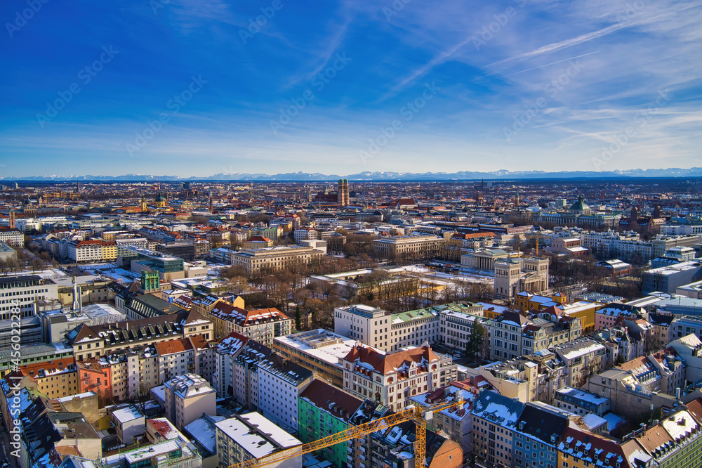 Obraz premium Aerial panorama view of Munich, Germany