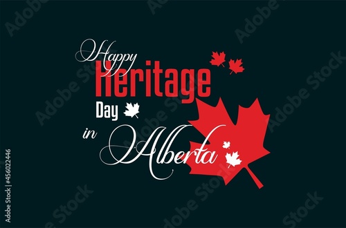 Heritage Day in Alberta. Holiday concept. Template for background, banner, card, poster with text inscription. Vector EPS10 illustration