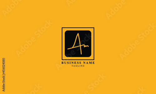 AM, MA, Abstract initial monogram letter alphabet logo design