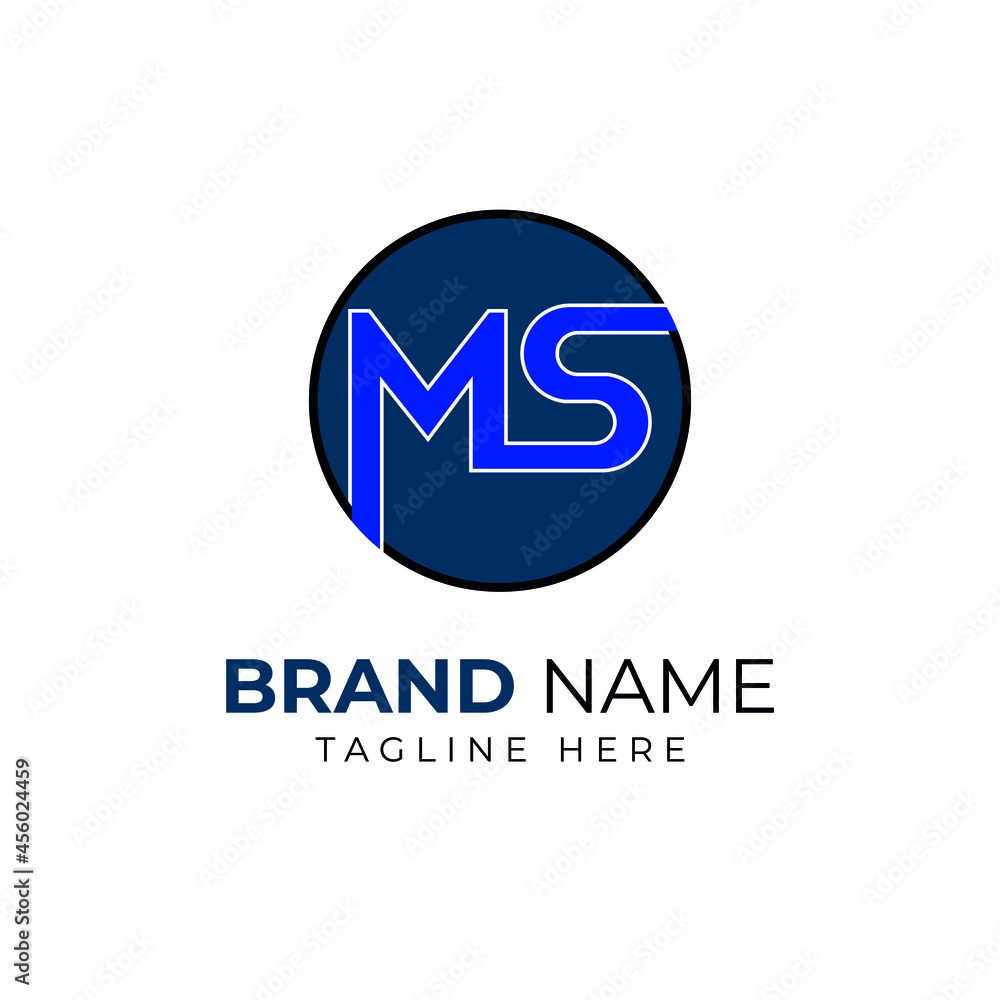 Initial MS SM vector modern style and minimalist logo design Initial MS SM vector modern style and minimalist logo design