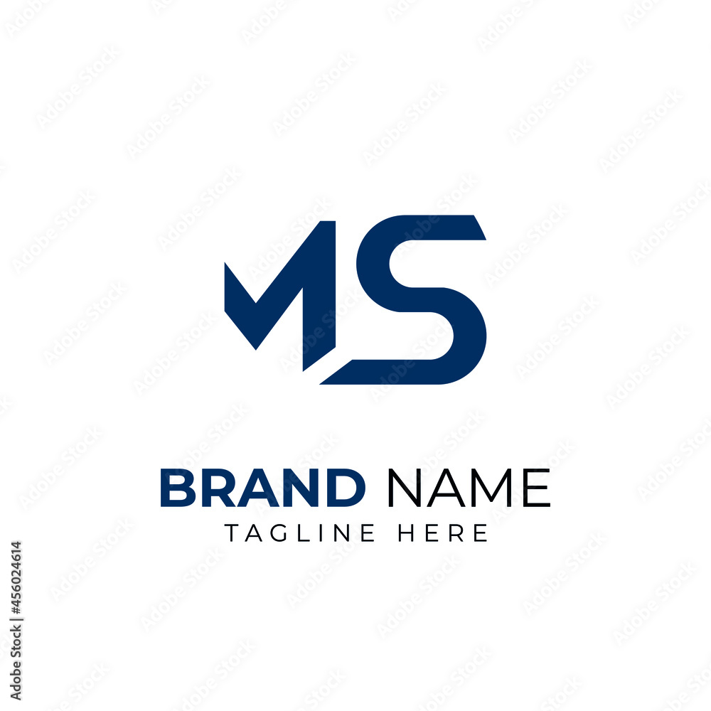Initial MS SM vector modern style and minimalist logo design Initial MS SM vector modern style and minimalist logo design