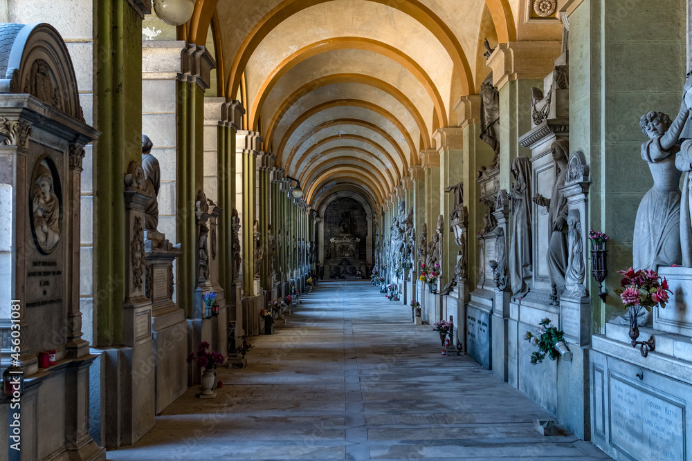 Italy. Liguria. Genoa. Staglieno monumental cemetery. The galleries